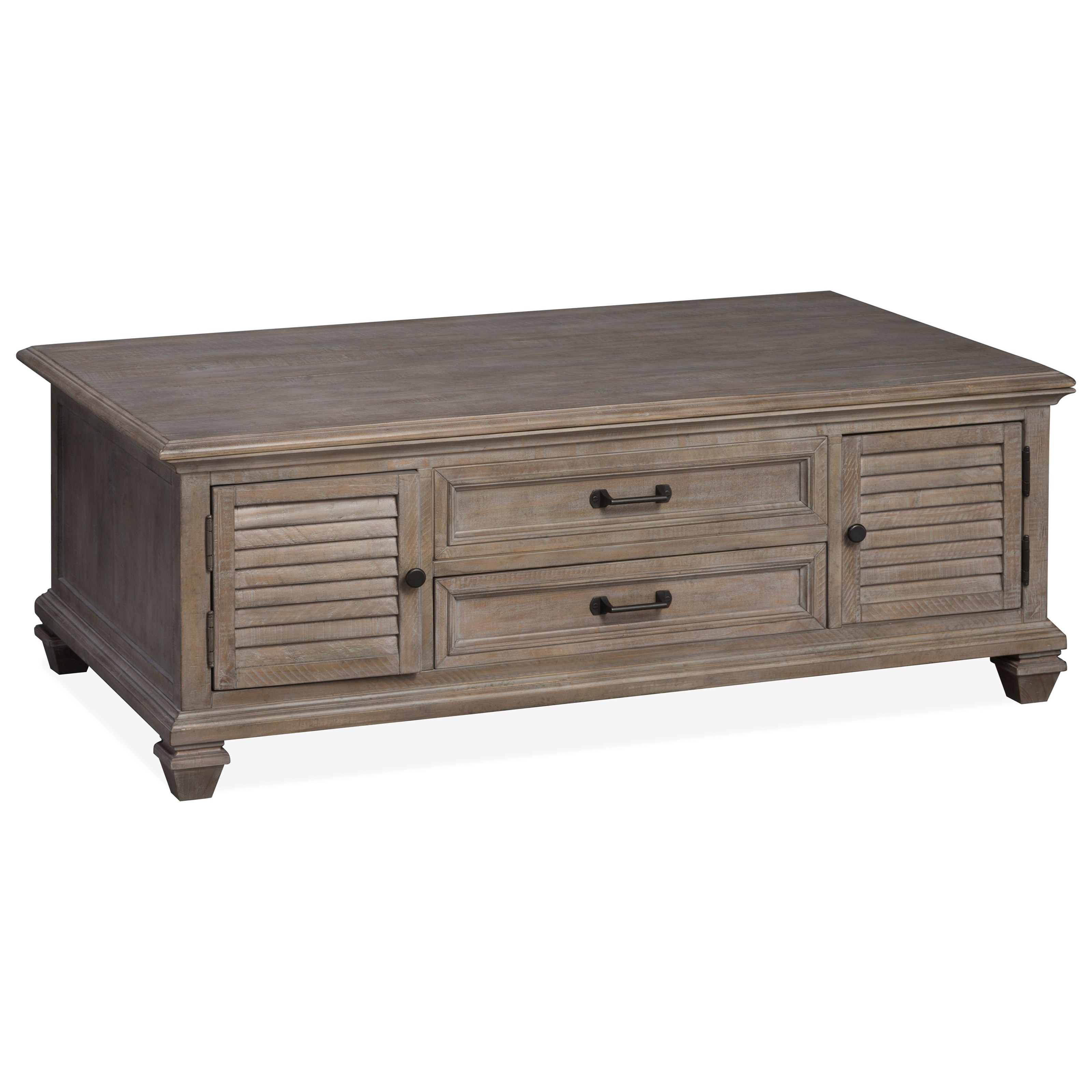 Magnussen Home Lancaster Rustic Lift Top Cocktail Table with Adjustable